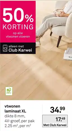 Karwei vtwonen laminaat XL aanbieding