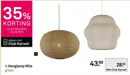 Karwei Lou & Mila Hanglamp Mila groen aanbieding