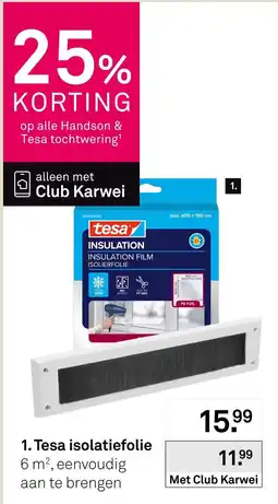Karwei tesa isolatiefolie aanbieding