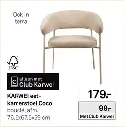 Karwei Karwei eet-kamerstoel Coco bouclé aanbieding