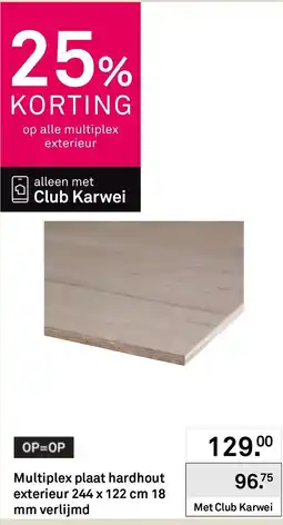 Karwei Club Karwei multiplex plaat hardhout aanbieding