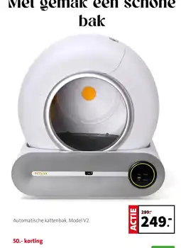 Intratuin Petlux automatische kattenbak model v2 aanbieding