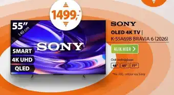 Sony OLED 4K TV | K-55A69B BRAVIA 6 (2026)