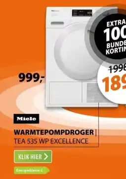 Expert Miele warmtepompdroger tea 535 WP excellence aanbieding