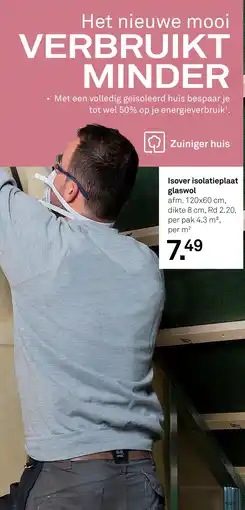 Karwei Isover isolatieplaat glaswol aanbieding