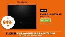 Expert Miele inbouw kookplaat km 8462 fl aanbieding