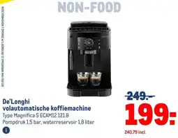 Makro De'Longhi volautomatische koffiemachine aanbieding