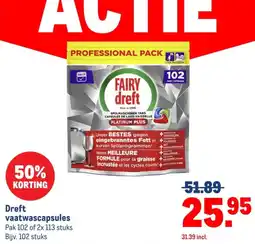 Makro Dreft vaatwascapsules aanbieding