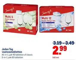 Makro Jeden Tag vaatwastabletten aanbieding