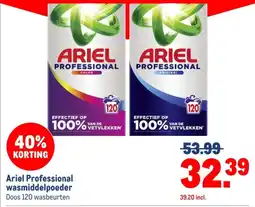 Makro Ariel Professional wasmiddelpoeder aanbieding