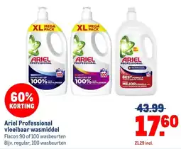Makro Ariel Professional vloeibaar wasmiddel aanbieding