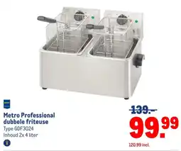 Makro Metro Professional dubbele friteuse aanbieding