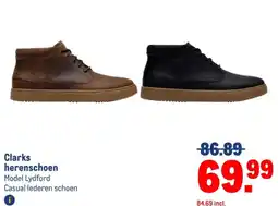 Makro Clarks herenschoenen Model Lydford Casual lederen schoen aanbieding