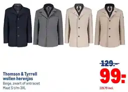 Makro Thomson & Tyrrell wollen herenjas aanbieding