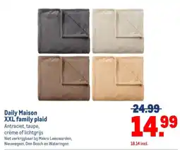 Makro Daily Maison XXL family plaid aanbieding