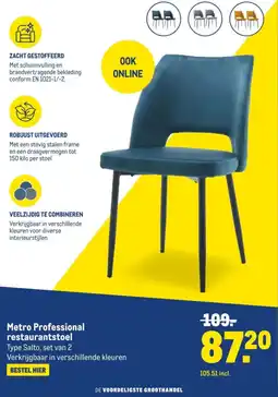 Makro Metro Professional restaurantstoel aanbieding