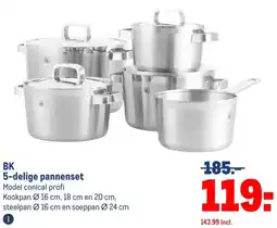 Makro BK 5-delige pannenset aanbieding