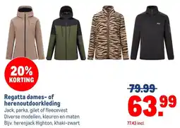 Makro Regatta dames- of herenoutdoorbekleed aanbieding