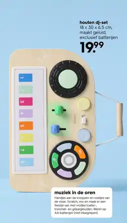 HEMA hema houten dj-set aanbieding