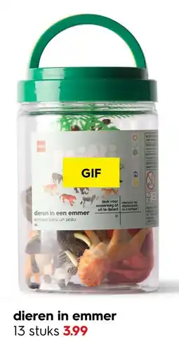 HEMA HEMA dieren in een emmer aanbieding
