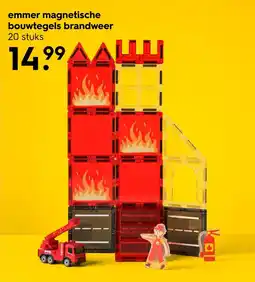 HEMA emmer magnetische bouwtegels brandweer aanbieding