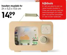 HEMA Houten muziek TV aanbieding