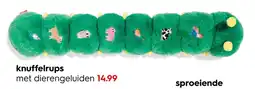 HEMA sproeiende knuffelrups aanbieding