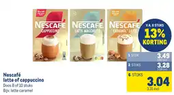 Makro Nescafé latte of cappuccino aanbieding