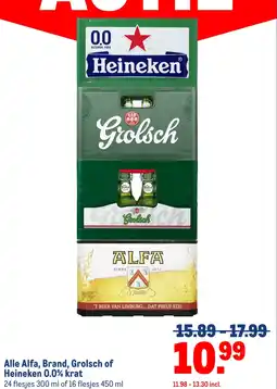 Makro Alfa, Brand, Grolsch of Heineken 0.0% aanbieding
