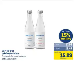 Makro Bar-le-Duc tafelwater doos aanbieding