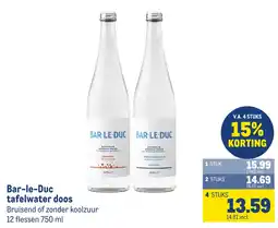 Makro Bar-le-Duc tafelwater doos aanbieding