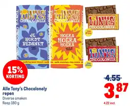 Makro Tony's Chocolonely repen aanbieding