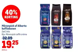 Makro Mövenpick of Alberto koffiebonen aanbieding