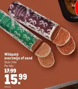 Makro de belle wildpaté everzwijn of eend aanbieding