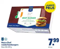 Makro Metro Chef runderhamburgers aanbieding