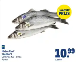 Makro Metro Chef zeebaars aanbieding
