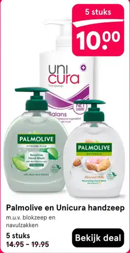 Etos Palmolive en Unicura handzeep aanbieding