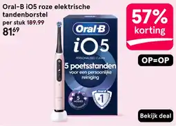 Etos Oral-B iO5 roze elektrische tandenborstel aanbieding