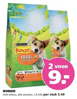Ranzijn Bonzo mini menu aanbieding