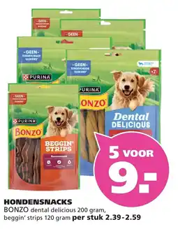Ranzijn Bonzo dental delicious beggin' strips aanbieding