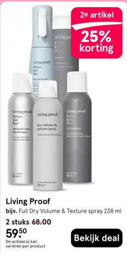 Etos Living Proof Full Dry Volume & Texture spray aanbieding