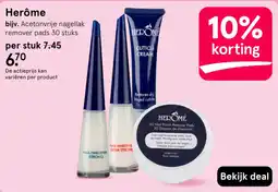 Etos Herôme Acetonvrije nagellak remover pads 30 stuks aanbieding