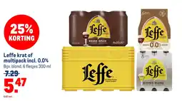 Makro Leffe krat of multipack incl. 0.0% aanbieding