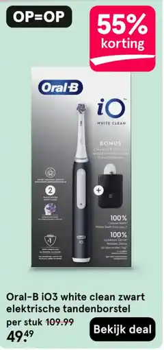 Etos Oral-B iO3 white clean zwart aanbieding