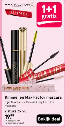Etos Rimmel en Max Factor mascara aanbieding