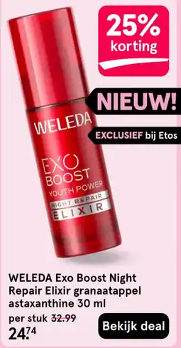 Etos weleda exo boost night repair elixir aanbieding