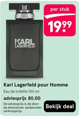Etos Karl Lagerfeld pour Homme aanbieding