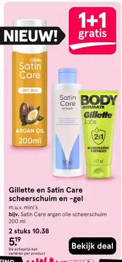Etos Gillette en Satin Care scheerschuim en -gel aanbieding