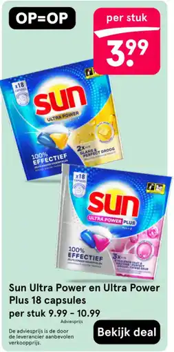 Etos Sun Ultra Power en Ultra Power Plus 18 capsules aanbieding