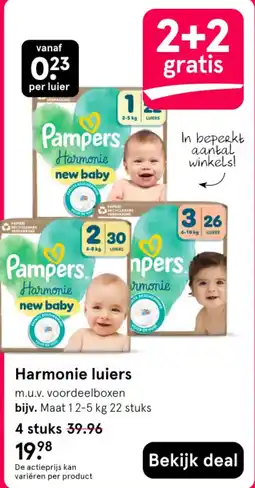Etos Pampers Harmonie new baby aanbieding